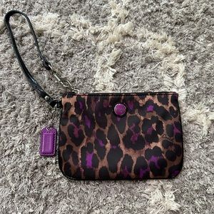 Coach Cheetah Wristlet